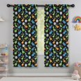 thumbnail image 5 of Black Cartoon Dinosaurs Roar Pattern Insulated Teens Curtains Set Of 2, Bedroom Essentials, Toddler Room Decor 42"x63", 5 of 5