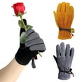 thumbnail image 4 of Cowhide Work Gloves Durable Agricultural Horticultural Vehicle Labor Protective Handwear For Men And Women, 4 of 9