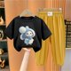 thumbnail image 2 of Odeerbi 2-12 Años Niño Niña Conjunto de Verano Camiseta de Manga Corta de Algodón Ice Silk Pantalón de Chándal Conjunto de Dos Piezas de Ropa Interior Estampada, 2 of 4