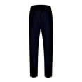 thumbnail image 6 of Fgnfyis Men's Linen Shirt Sets Outfits 2 Pieces Henley Shirts Long Sleeve Loose Yoga Pants Beach Clothing Mens Suits Navy XL, 6 of 9