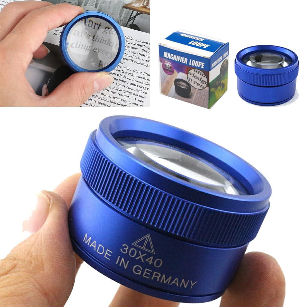 40X30 Magnifying Glass Jewelry Eye Loop Pocket Optical Magnifier Jewelers  Repair