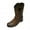 Brown, variant on CaComMARK PI Mens Boots Leather Non-slip Slip-On Round Toe Buckle Low-heeled Shoes Cowboy Brown
