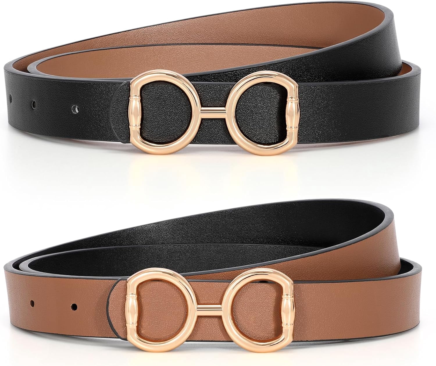 Reversible Leather Belt for Women, Fashion Ladies Belt for  display picture 3
