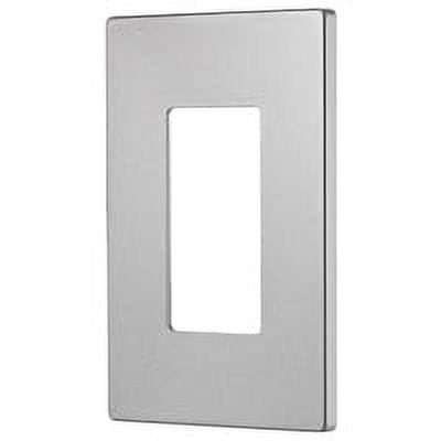 Eaton Cooper Wiring PJS Series PJS26SG-SP-L Mid-Size Wallplate, 1-Gang, Polycarbonate, Silver Granite