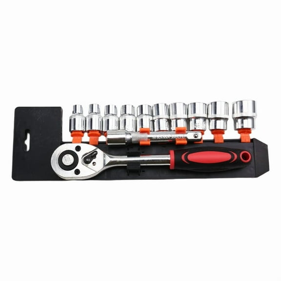 12 PCS of Automotive Repair Tools 1/2 Large Flying Ratchet Wrench Quick Socket Wrench Set with Ratchet Installed Tool,As Shown