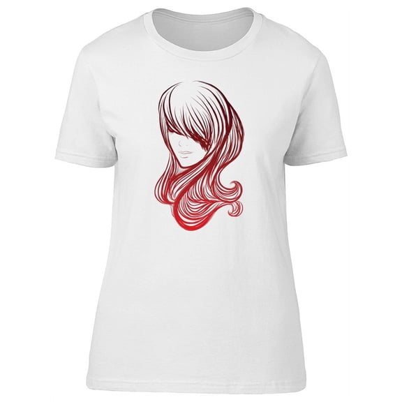 Beautiful Red Fashion Lady T-Shirt Women -Image by Shutterstock, Female Large