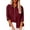 Wine#1, variant on pstuiky Linen Tops for Women Long Sleeve Button down Shirts Solid Color V Neck Dressy Tunic Blouses Ladies Tops and Blouses with Pocket