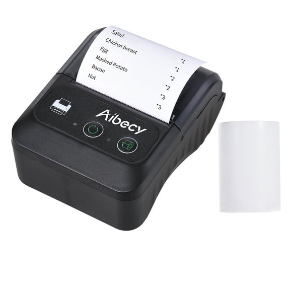 Yeacher Aibecy Portable Wireless BT 58mm 2 Inch Thermal Receipt Printer Mini USB Bill POS Mobile Printer Support ESC/POS Print Command Compatible with Android/iOS/Windows for Small Business Restaura