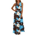 thumbnail image 2 of ClodeEU Women's Printed Sleeveless V Neck Dress ,Casual Summer Midi Dress N-Multicolor,Womens Plus XXXL, 2 of 8