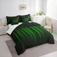 thumbnail image 3 of Homewish Abstract Ombre Stripes 7-Piece Twin Bedding Sets,Modern Abstract Geometric Bedding Comforter Set,Green Black Lines Sheet Sets For Adults,Breathable Home Decor Reversible, 3 of 8