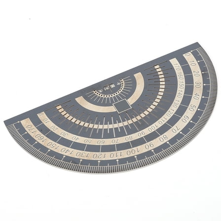 Protractor Angle Measuring Tool Electroplated Black Stainless Steel Woodworking Ruler