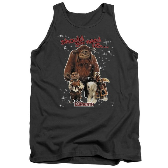 Labyrinth Should You Need Us Adult Tank Top Charcoal