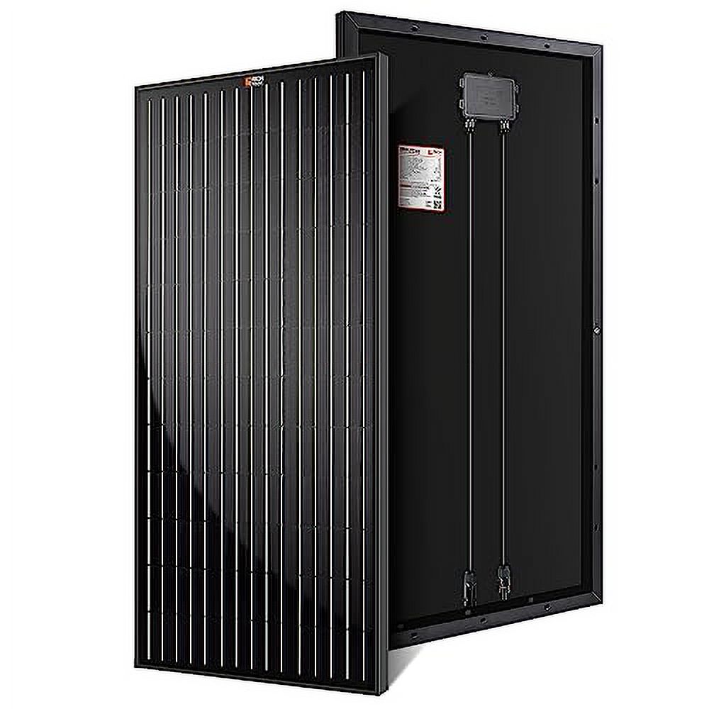 RICH SOLAR 100 Watt 12 Volt Premium Monocrystalline Solar Panel All Black