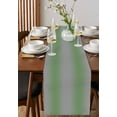 thumbnail image 4 of ERUNPONLY Green Grey Table Runner - 36 Inch Long Modern Minimalist Solid Vertical Stripes Cotton and Linen Blended Dress Scarves Farmhouse Table Runner for Kitchen Dining, Coffee Table, 13" x 36", 4 of 8