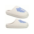 thumbnail image 3 of Women’s Fuzzy Bow Slippers Winter Warm Cozy Plush Indoor/Outdoor House Shoes, 3 of 8