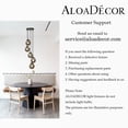 thumbnail image 4 of 5-Light Modern Matte Black Staircase Chandelier with Smoke Globe Bubble Glass Corner Pendant, 4 of 8