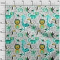 thumbnail image 3 of oneOone Polyester Spandex Mustard Yellow Fabric Cute Animal Sewing Craft Projects Fabric Prints By Yard 56 Inch Wide, 3 of 6