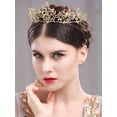 thumbnail image 3 of Crystal Tiara Crown Baroque Queen Crown Silver Wedding Tiara, 3 of 4
