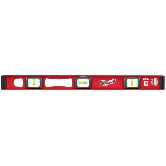 MLIBM24 for Milwaukee 24"" Heavy Duty Frame All Metal Magnetic I-Beam Level, Red