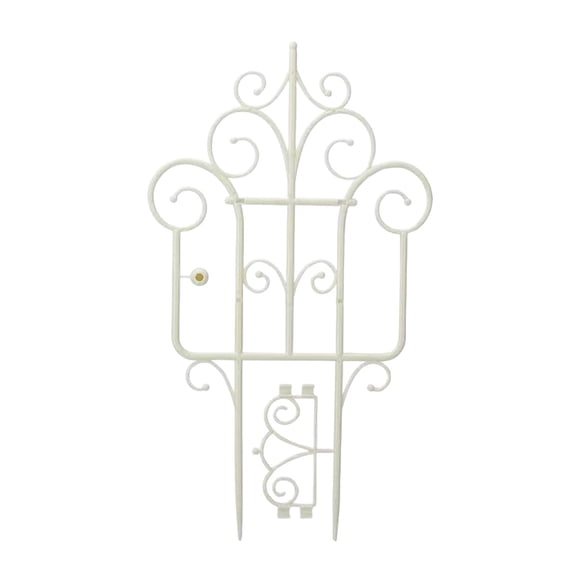 White Garden Fence and Climbing Plant Support Stackable Design, Plastic Picket Fence for Outdoor Yard Decor, Multi-Purpose Border for Lawns Flowerbeds and Plant Training