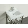 thumbnail image 3 of Eviva Stone 24" Stainless Steel Bathroom Vanity w/ White Integrated Top, 3 of 4