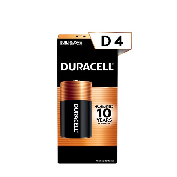 Duracell Coppertop D Alkaline Batteries 04/PK