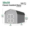 thumbnail image 3 of Little Cottage Co. 10x18 Classic Gambrel Barn with 6 ft. Sidewalls, Outdoor Wood Storage Shed Do-It-Yourself Precut Kit, 3 of 13