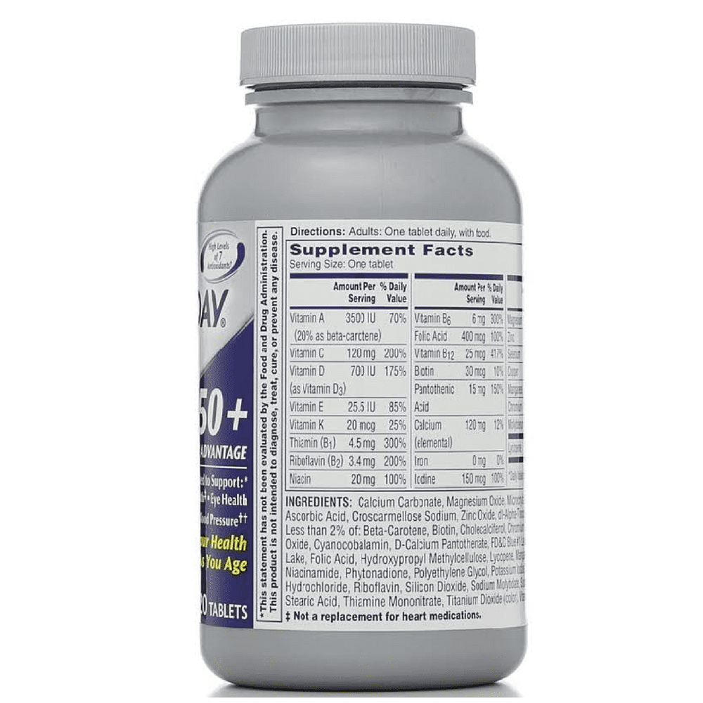 One A Day Men's 50+ Healthy Advantage (120 Count) Multivitamin Tablets