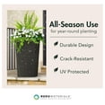 thumbnail image 3 of Self-Watering Square Planter, 13.5"x26", Black - Indoor/Outdoor Planting Container for Flowers & Plants - Modern Garden Decor & Landscaping Accessories, 3 of 9