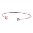 thumbnail image 2 of Pulsera Mujer Inicial Letra LuckyLy, Acero Inoxidable y Zirconia Cúbica, Modelo Sonia rosa UNITALLA, 2 of 8