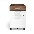 thumbnail image 2 of Union & Scale Essentials 2-Drawer Vertical File Cabinet Mobile/Pedestal Letter/Legal White/Espresso, 2 of 2