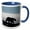 Blue/White, variant on 3drose, Canada, Nunavut Territory, Silhouette of Polar Bear Walking, 11oz Two-tone Red Mug