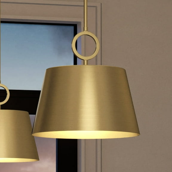 Luxury New Traditional Pendant, 11.875H x 12.375W, with Tranditional Style, Brushed Bronze, UHP4253 by Urban Ambiance
