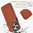 thumbnail image 6 of Dteck Case for iPhone 14 Pro,Magnetic Leather+Rubber Mag-Safe Case Shockproof Durable Business Slim Back Cover,Brown, 6 of 7