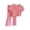 Red, variant on KAUOD Girls 2 Piece Soft Tops Pants Sets Short Sleeve V Neck Stretchy T Shirts wide Leg Straight Long Pants Summer Outfits
