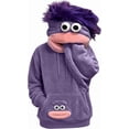 thumbnail image 2 of Funny Big Mouth Monster Hoodie for Halloween, Unisex Fuzzy Plush Pullover Sweatshirt, Cute Character Cosplay Costume for Fall and Winter Casual Wear, 2 of 4