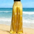 thumbnail image 5 of XUNKUSGA Pants for Women Fashion Boho Print Beach Women's Pants Casual High Waisted Flowy Wide Leg Pants Woman High Waisted Hippie Palazzo Pants S-3XL Yellow, 5 of 5
