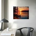 thumbnail image 3 of GOSMITH  Fishing Lake Sunset Canvas Wall Art Print With Timer Canvas Canvas Wall Art Print Design, 3 of 4