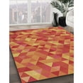 thumbnail image 3 of Ahgly Company Machine Washable Indoor Round Transitional Pumpkin Orange Area Rugs, 8' Round, 3 of 7