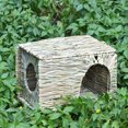 thumbnail image 2 of Casa de césped grande para conejos, cabaña de cama plegable escondida de césped natural hecha a mano con aberturas Casa de juegos para conejito Guinea Pig Chinchilla Ferret para jugar y dormir, 2 of 5