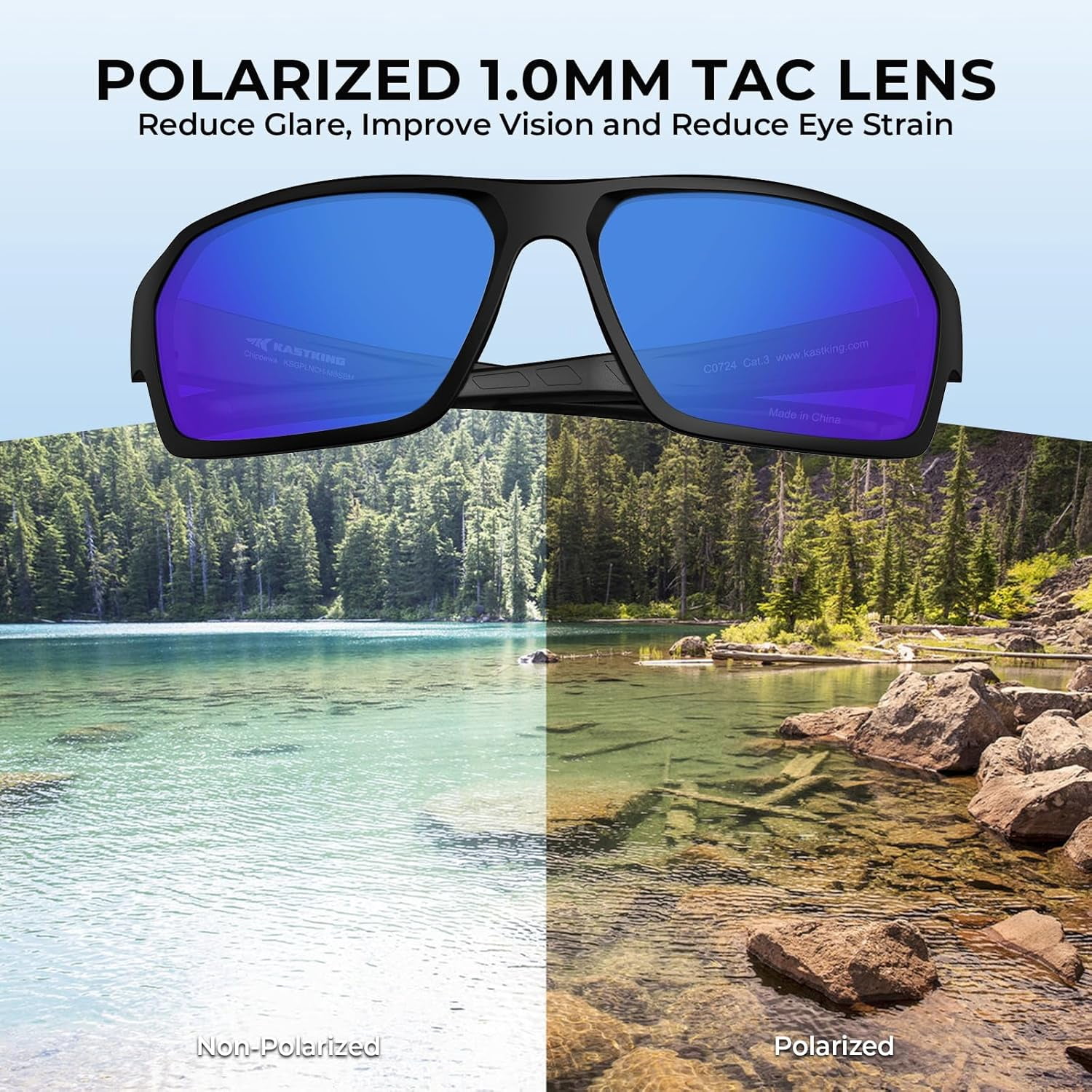 KastKing Polarized Fishing Sunglasses, UV400 TAC Lenses Chippewa