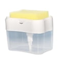 thumbnail image 4 of Dispensador de jabón para platos para cocina, dispensador de jabón líquido con soporte para esponja, Blanco, 4 of 9