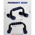 thumbnail image 2 of Barras para flexiones Ergonómicas Barras para flexiones Portátiles Barras para flexiones para entrenamiento en casa gimnasio y suelo, 2 of 8