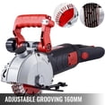thumbnail image 1 of VEVOR 5800W Wall Chaser 38mm/1.5 Ancho de corte,Máquina cortadora de ranuras de pared 52mm/2 Profundidad de corte,Máquina ranuradora de pared con 8 hojas de sierra 6.3Diámetro 5000r/Min,, 1 of 8