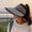 grey, variant on Summer New Women's Grass Knitted Headless Breathable Large Brim Sun Visor Hat Outdoor Sports Sun Protection Bow Open Top Hat