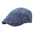thumbnail image 2 of CFMIURAN, Men's Adjustable Denim Cotton Newsboy Cap - Breathable Flat Ivy Gatsby Cabbie Driving Hat, Classic Golf Cap Style for Daily Outdoor Activities and Casual Wear, 2 of 3