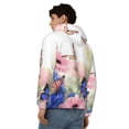 thumbnail image 4 of Kdxio Butterfly And Flowers Print Men Hoodies Casual Hoodies for Men with Zip Pockets Full Zip Long Sleeve Sweatshirt Sports Hooded Jacket-X-Large, 4 of 5
