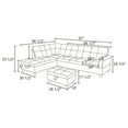 Hommoo Modern Flannel Living Room Furniture Sets Sectional Couches and Sofas, LShaped Sectional