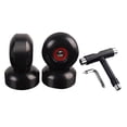 thumbnail image 1 of Roues de Planche à Roulettes 95A Rouleau Lisse Longboard Patins en Ligne Rouleau ABEC Street Skate Board Type T Outil Clé Allen Clé, Roulement Noir Rouge, 52x32mm, 1 of 8