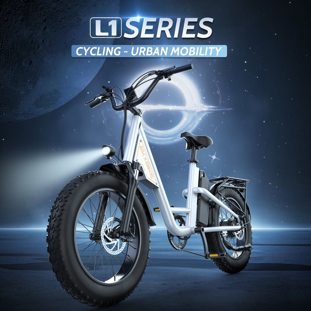 EKXBIKE Ebike for Adults, 1000W 15.6Ah 48V 30mph Mountain Bike , 20'' Fat Tire Electric Bicycle UL2849